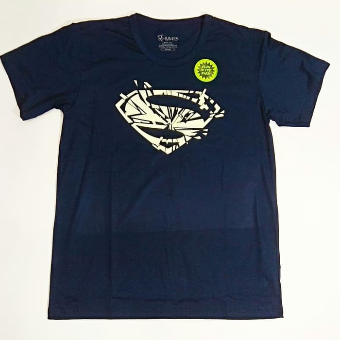 Baju Kaos Anak Tanggung Superhero Superman Pecah Glow in the dark RSG008