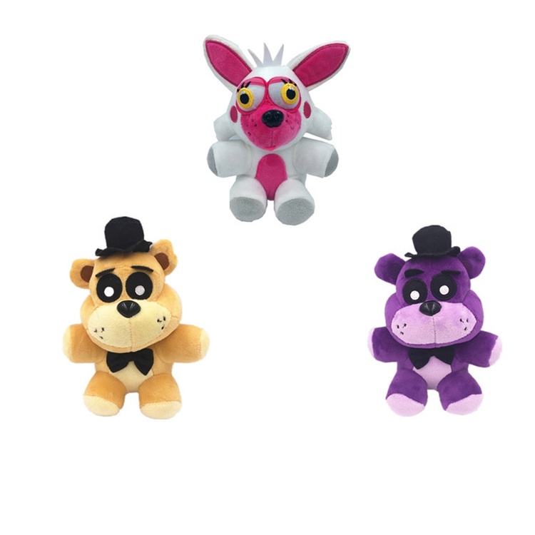 【Spot goods】25cm FNAF Five Nights At Freddy's Plush Toy Stuffed Animal Chica Bonny Foxy Fans Gift