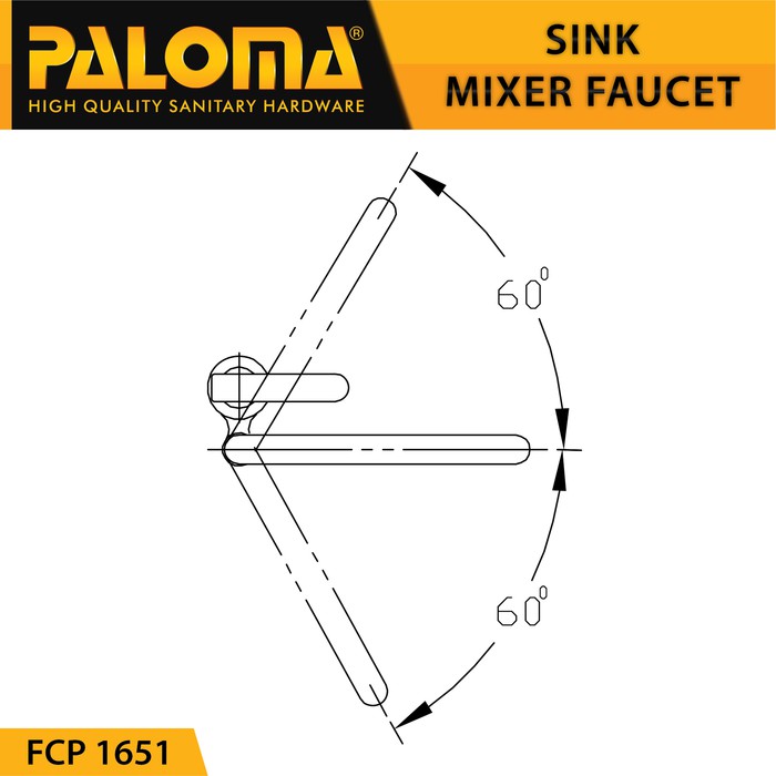 PALOMA FCP 1651 Keran Mixer Cuci Piring Dapur Panas Dingin Kran Air