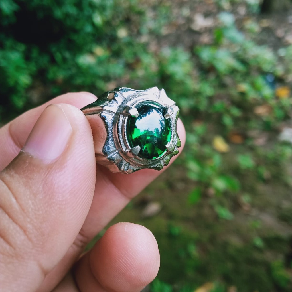 Cincin Batu Akik Moldavite (S)
