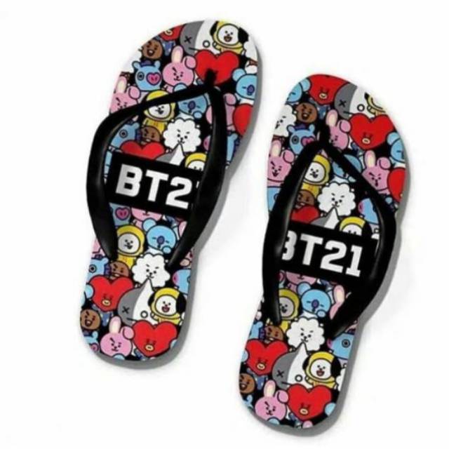  SANDAL  JEPIT  BT21 SANDAL  BTS  BT21 Shopee Indonesia