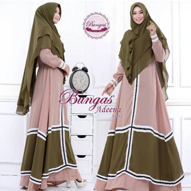DRESS GAMIS SYARI ADEENA BY BUNGAS ORIGINAL