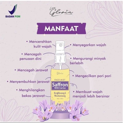 [BPOM] FACE Mist SAFFRON with CACTUS Lea Gloria 100ml_Cerianti