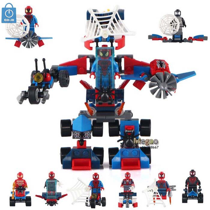 Bricks Mini Lego Superheroes Spiderman Set 8 in 1 SY630
