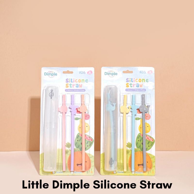 Little Dimple Silicone Straw / Sedotan Anak / Reuseable Straw