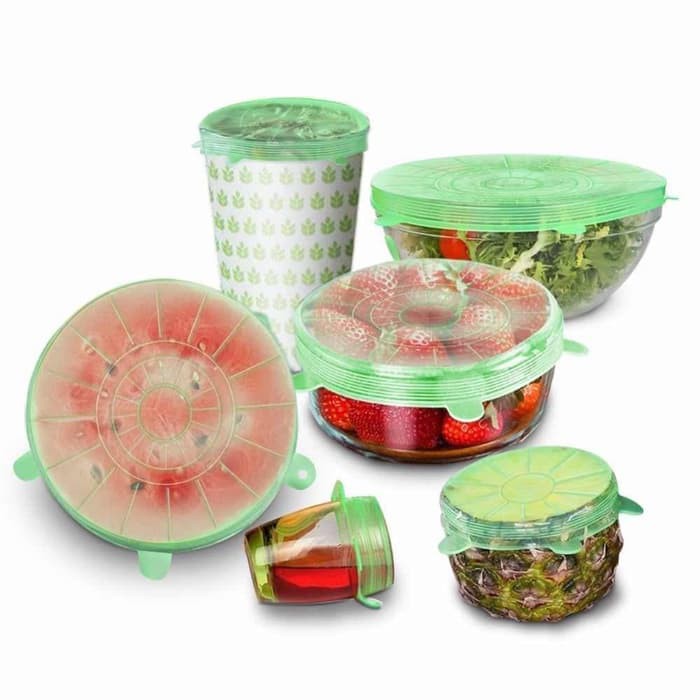 (MAINANKYU) FOOD COVER 6 IN 1 / Cover penutup serbaguna / STRETCH SILICON LIDS