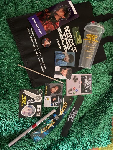 [ready Stock] Reusable Cup Exo Batch 6 Special Gift Dont Fight The Feeling + Eco Bag