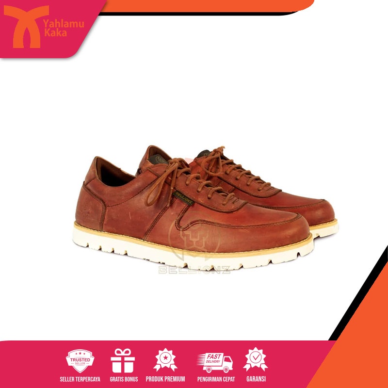 Sepatu Pria Kulit Asli Pantofel Anak Cowok Kasual Kuliah Sekolah Kerja Warna Cokelat Ukuran 38-44 De