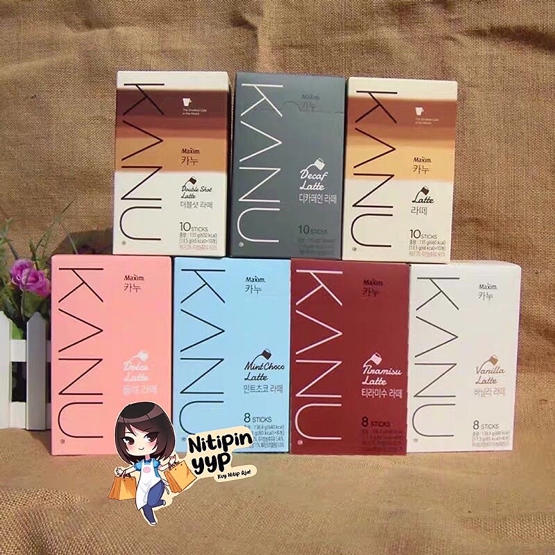 [ASLI KOREA - ECER] Kanu Coffee Latte Sachet - Korean KANU MAXIM Kopi Instant Sachet - Premium Kopi Maxim Latte or Americano Korea Siap Saji