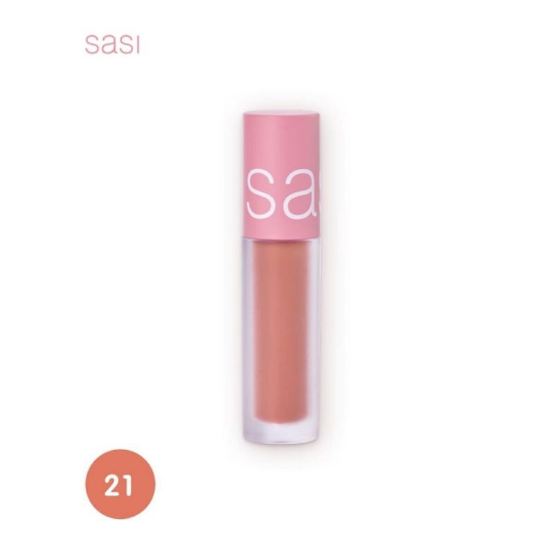 Sasi Mousse Mellow Matte Lip no 21 PEACH TART(ORIGINAL 100% THAILAND)