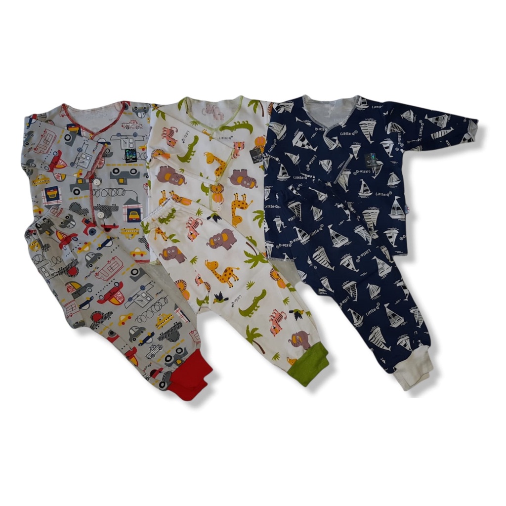 Little Queen Setelan Panjang Boy Series Newborn Piyama Bayi SNI ELN