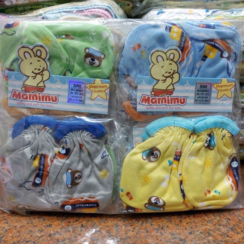 SARUNG TANGAN &amp; KAKI BAYI MAMIMU SNI SETELAN SARUNG TANGAN KAKI BAYI newborn 0-3 bulan HALUS &amp; BAGUS