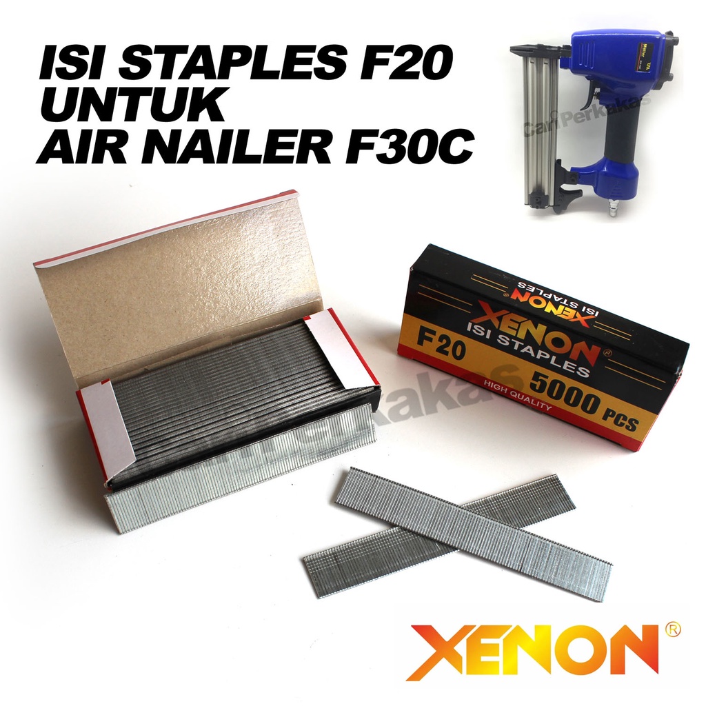 

Isi Staples 20 Mm XENON F20 - Isi Air Nailer F20 - Isi Mesin Paku Tembak F20 - Staples Tembak i