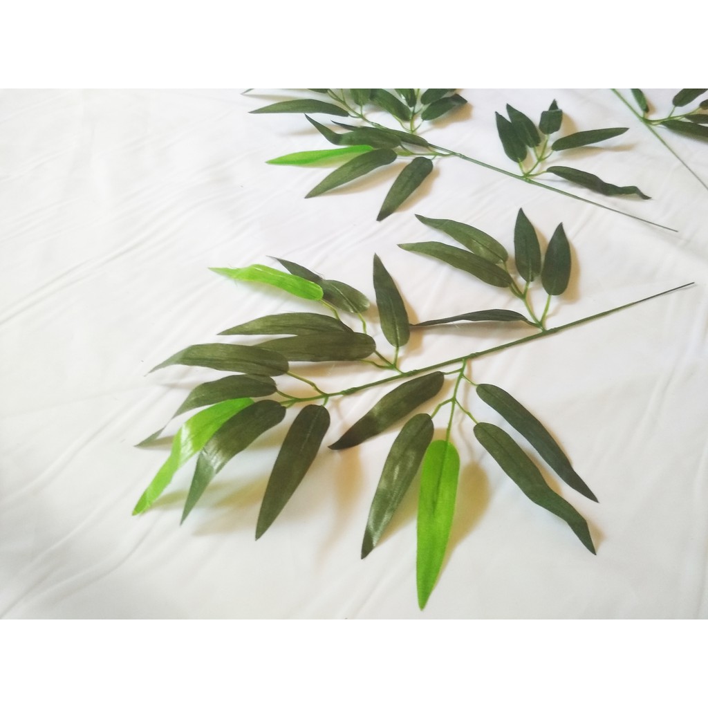 Daun Bambu Artifisial Bunga Plastik Imitasi Palsu Sintetis-2