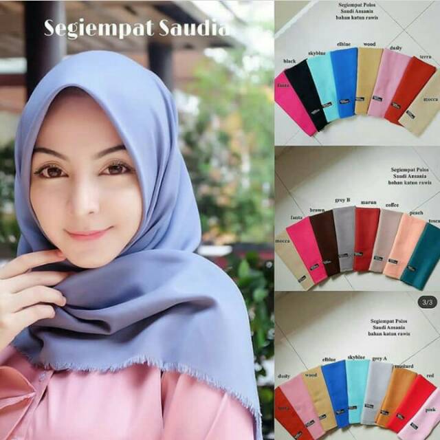 QILLAHIJAB- SEGI EMPAT SAUDIA RAWIS / HIJAB / JILBAB / KERUDUNG / KHIMAR / TUDUNG / HIJAB SYARI