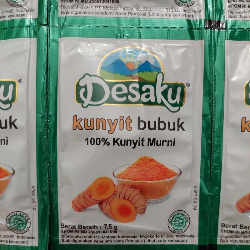 

✅️MURAH LEBAY Desaku kunyit bubuk 7,5 gr (1 sachet)