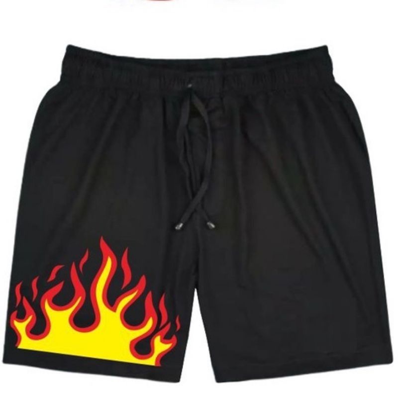 Celana pendek/Celana pendek motif api/Celana pendek pria