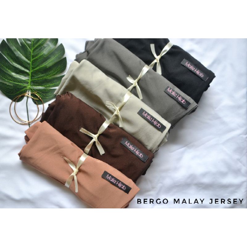 READY - Hijab Bergo Malay Jersey Premium Malie Instan Murah / Khimar Jihan (MJ)-5