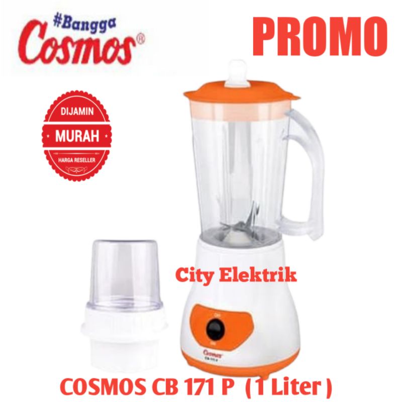 BLENDER COSMOS CB 171 P ( 1 Liter ) BLENDER SERBAGUNA 2in1 1L  Plastik
