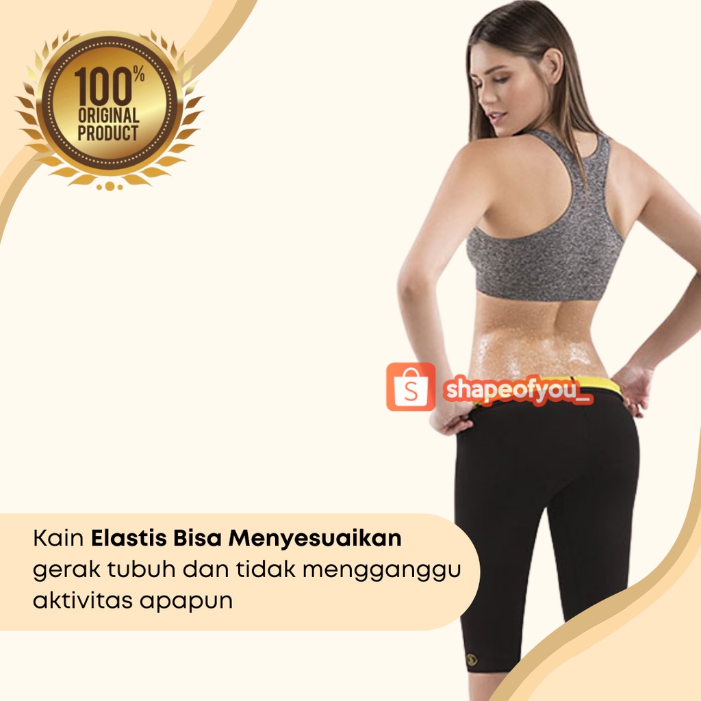 Celana pembakar pelangsing lemak perut buncit pinggang paha jumbo wanita xl xxl hotshaper slim pants