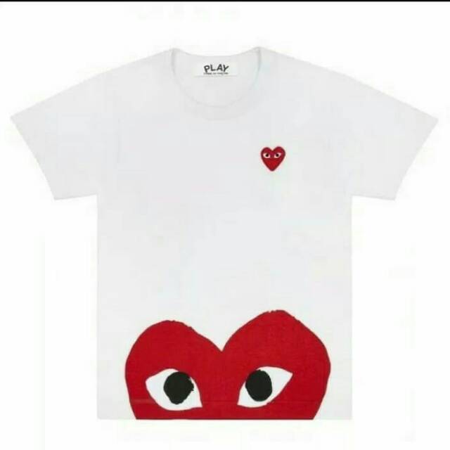 cdg x play t shirt