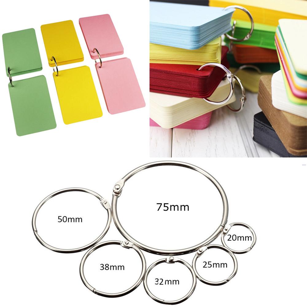 Logam Ring Binder Kantor 10 Pcs DIY Album Scrapbook Split Ring Kualitas Tinggi Pengikat Perlengkapan Lingkaran Buku Binder