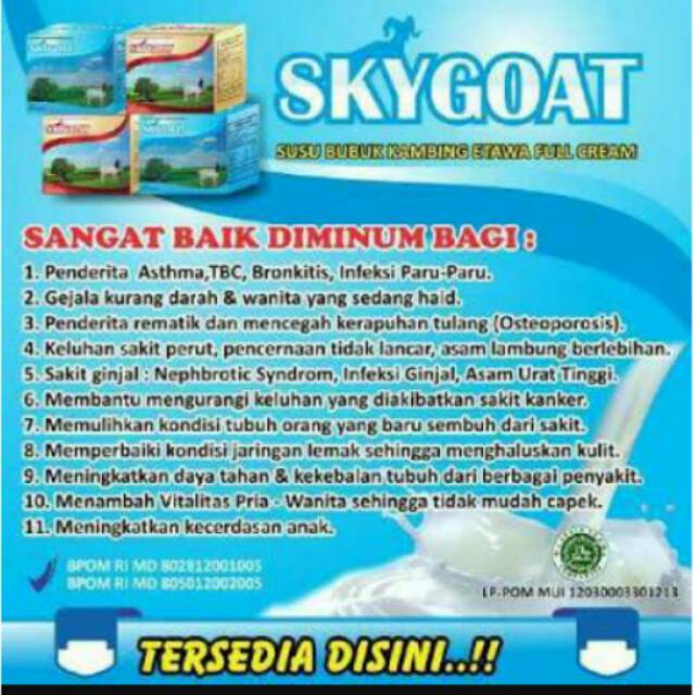 Susu Kambing Ettawa Sky Goat Mengobati Segala Macam Penyakit Shopee Indonesia