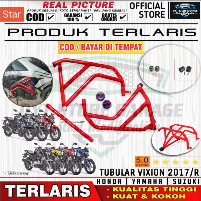 Tubular Crashbar Yamaha Vixion R | Pelindung Bodi Vixion R | Engineguard Variasi Motor Vixion R Vixi