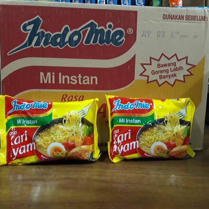 

Terlaris# Indomie Mi Instan Rasa Kari Ayam 1 Dus Isi 40 Pcs @72 Gram 93.000