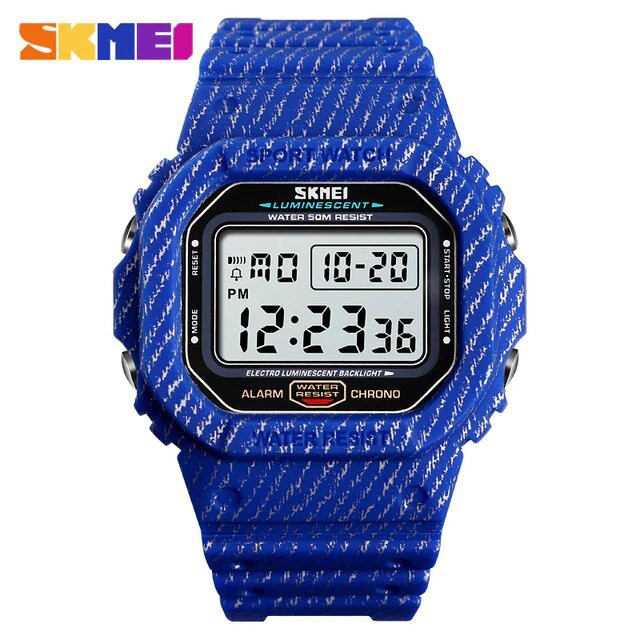 Jam Tangan Pria / SKMEI Digital 1471 DENIM SERIES Men / Jam Tangan Digital LED Original / SKMEI