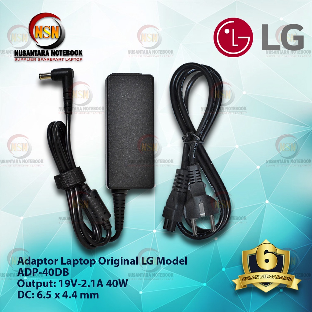 Adaptor Charger Original LG 19V-2.1A DC 6.5 X 4.4mm for Monitor