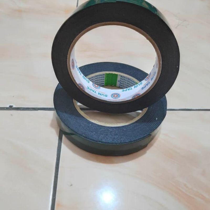 

Double tape 1inci - Dobel tape Hitam - solasi busa