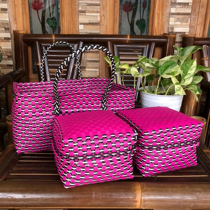 tas set keben isi 2  tas anyaman jali