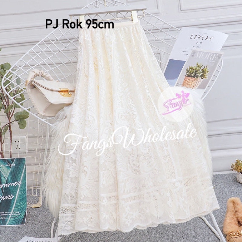 FW R506 Rok Brokat Panjang 95cm List Gold | Rok Brukat Furing Panjang 95cm