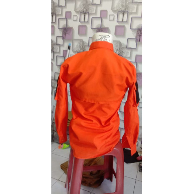 Kemeja tactical orange/Kemeja basarnas/Kemeja bpbd/Baju tactical/Kemeja orange tactical