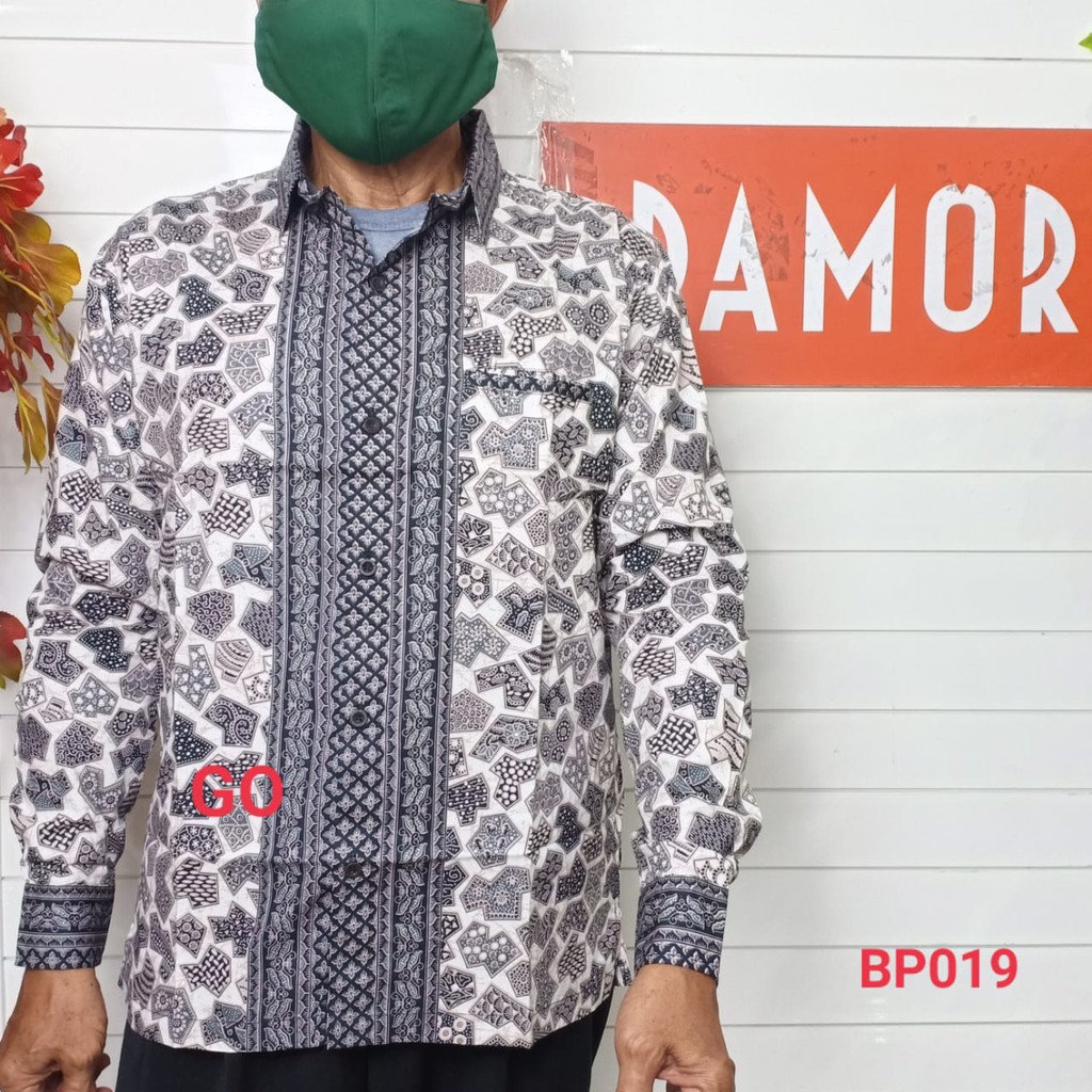 gos BRLD DAMOR (CRESSIDA) BATIK Cowok Pakaian Pria Kemeja Batik Reguler Lengan Panjang