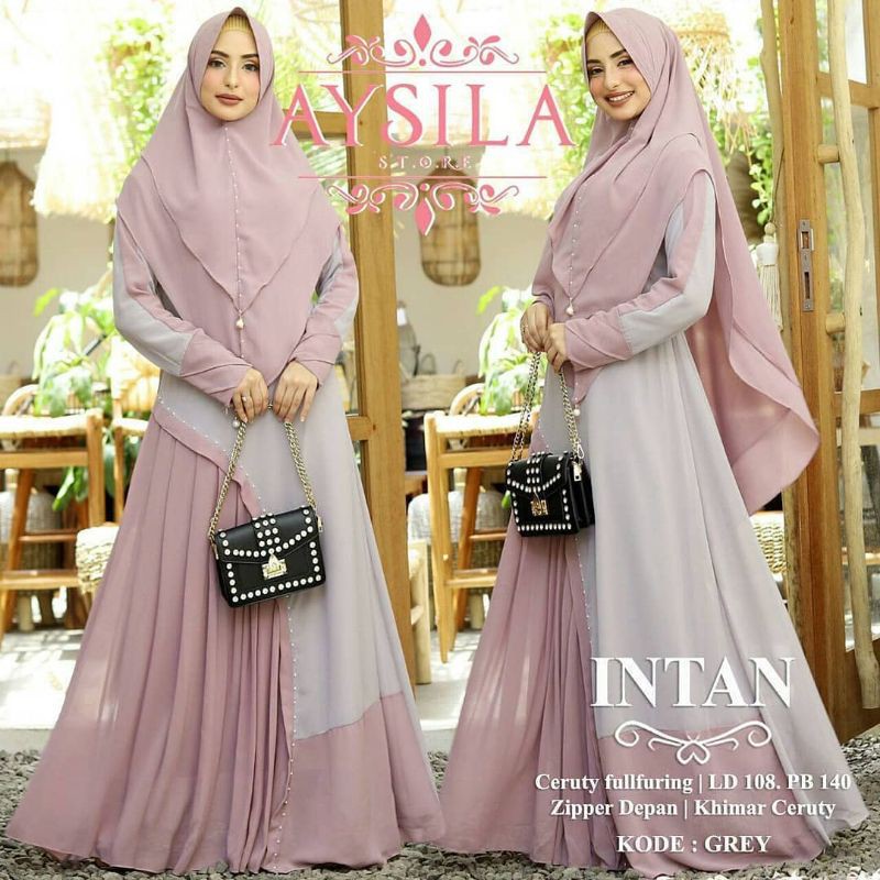 Ns Fc Najibah Gamis Syar'i asdf MAYRA GAMIS SYARI BAHAN MOSCREPE DAN CERUTY M L XL BAJU GAMIS JUMBO