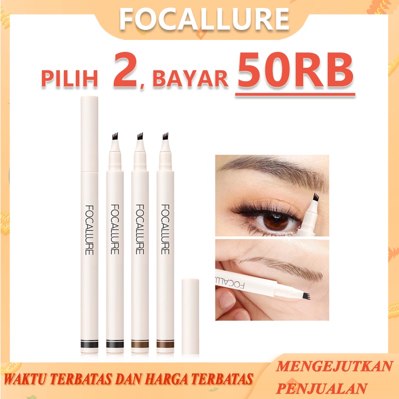 FOCALLURE Natural Eyebrow Pencil Waterproof Eyebrow Ink Pen - 3 Colors