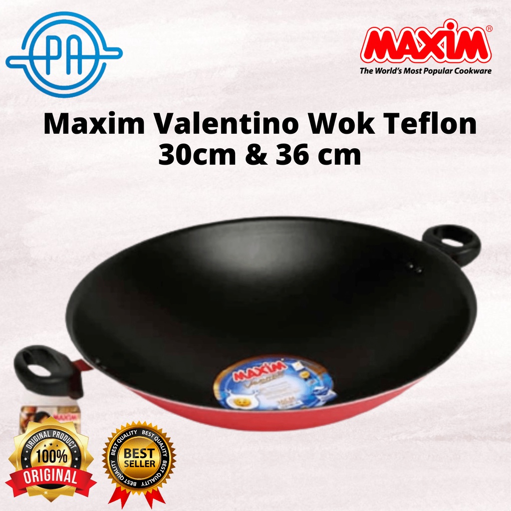 WAJAN PENGGORENGAN MAXIM VALENTINO WOK 30CM DAN 36CM