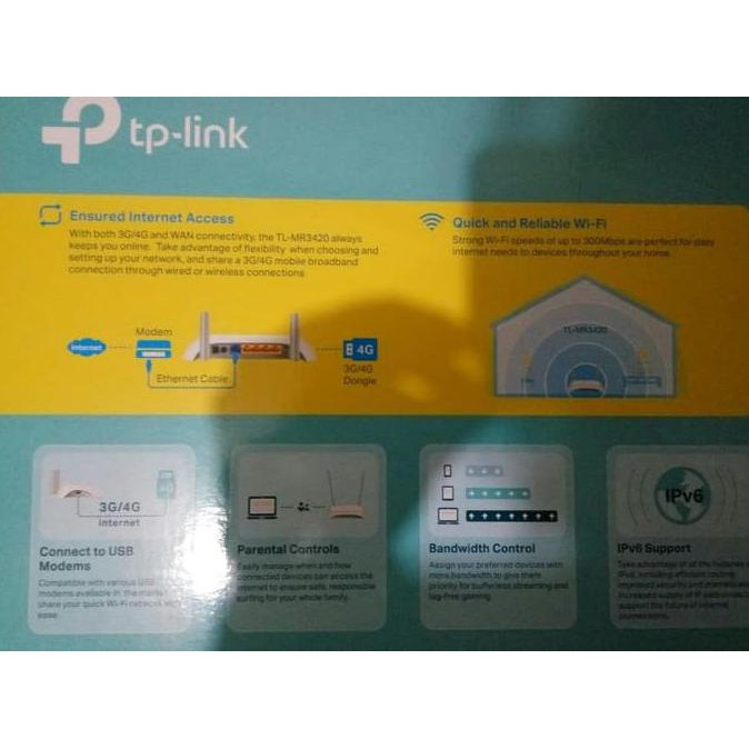 Tp-Link Tl-Mr3420-V2 (Versi 2 Versi Terbaru) 3G/4G Wireless N Router
