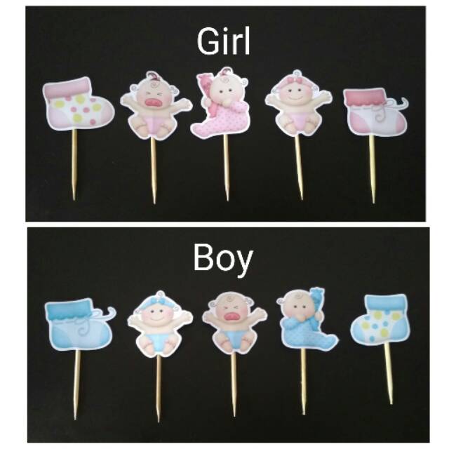 

Topper Cupcake Toper Kue Baby Boy Baby Girl