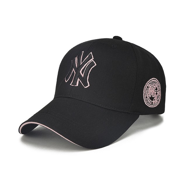 Topi Pria TOPI BASEBALL IMPORT PRIA & WANITA CASUAL NY FASHION 7 WARNA - Hitam Pink(R9E4) Topi Distr