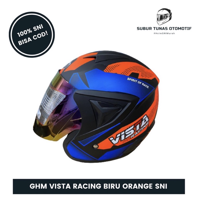 Helm Dewasa GHM Vista Racing Kaca Pelangi SNI Terlaris