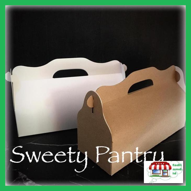 

8Y89Yr7- Dus Bolu Gulung / Box Kue / Packaging Roll Cake Rc271075 - Putih Wwqr44-