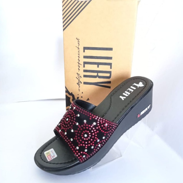 SANDAL WANITA WEDGES CALBI HAK 5CM MODEL TERBARU-SLIP 04