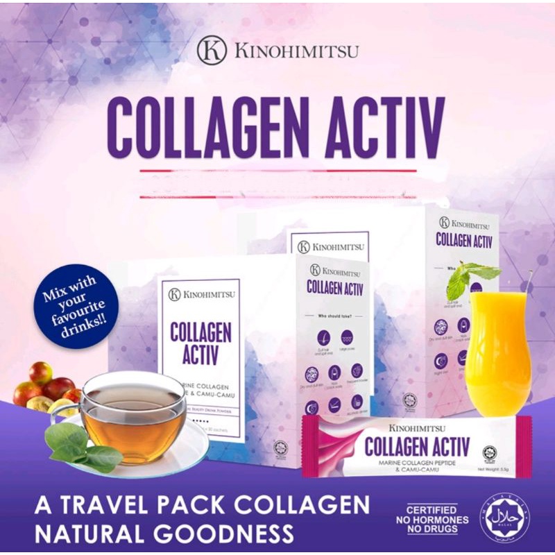 Kinohimitsu Collagen Activ 30000mg isi 30 Sachets