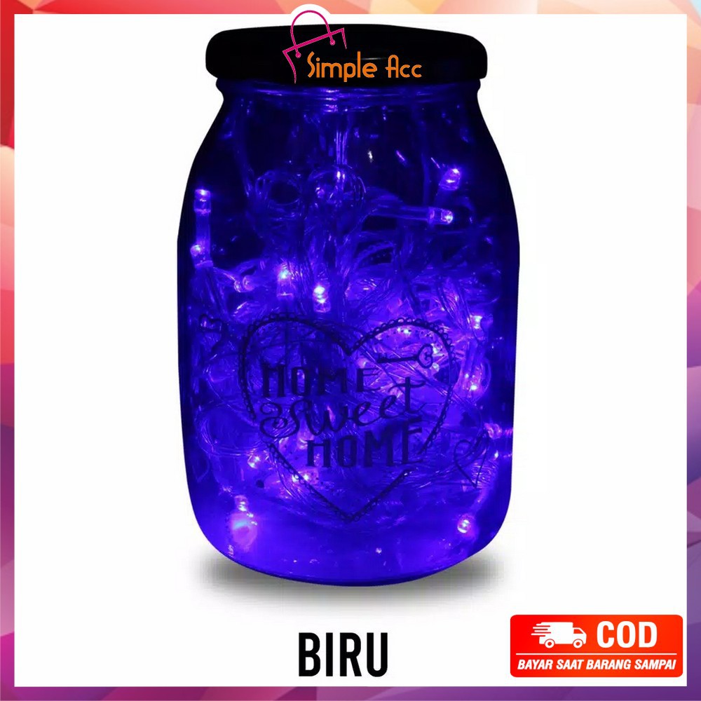 *COD* DO-C17 C199 Lampu Tumblr Light Led 10 Mtr OPP 100 LED 50 LED Lampu Hias Dekorasi Kamar Hiasan-Biru