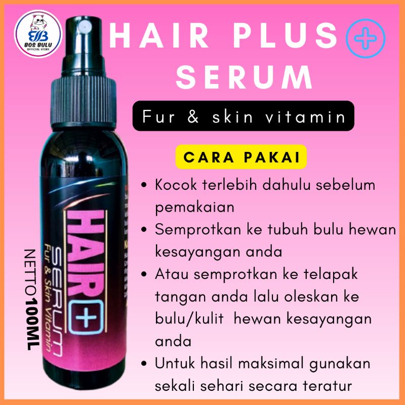 hair plus serum penumbuh bulu rontok kucing 100ml