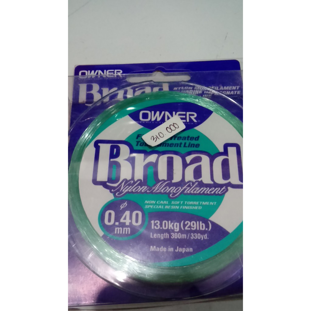 Senar Owner Broad Japan Quality Size 0.40mm 29Lb 13Kg Omah Pancing Shop