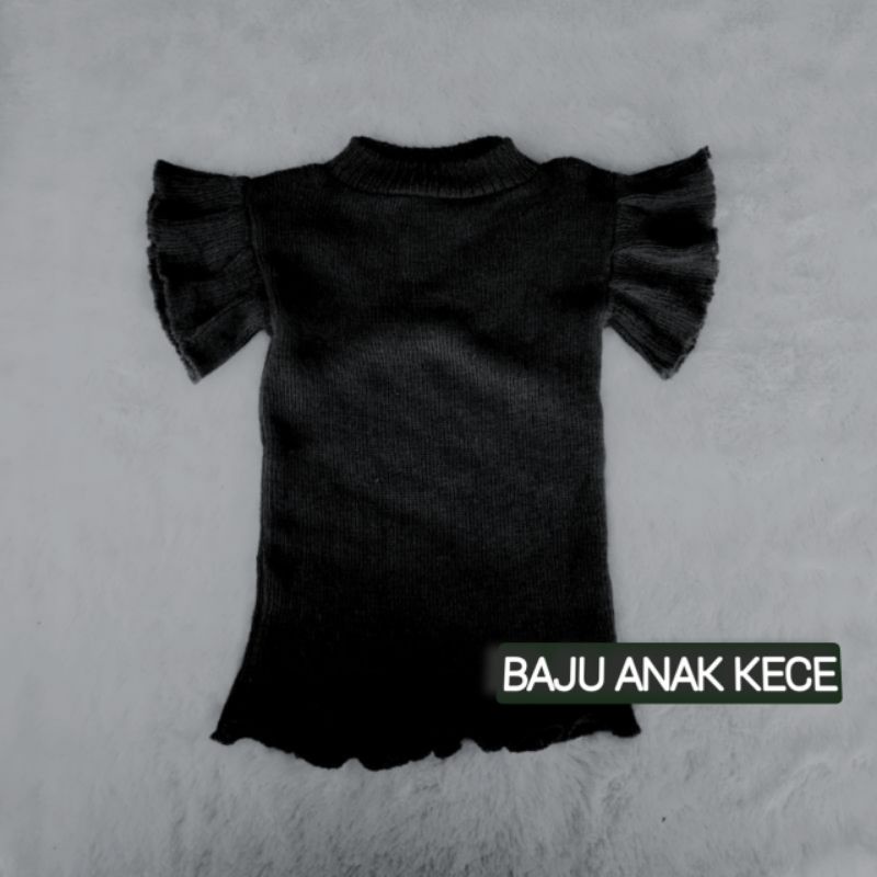 Atasan Ilona Baju Rajut Ruffle Vest Anak Perempuan Usia 2 3 4 Tahun Baju Anak Rajut Masa Kini